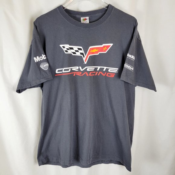 Vintage Other - CORVETTE RACING Graphic T-Shirt Mobil1 Compuware Siriusxm Michelin Logos